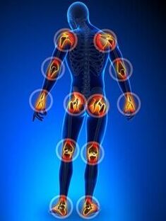 Localization of joints affected by arthrosis